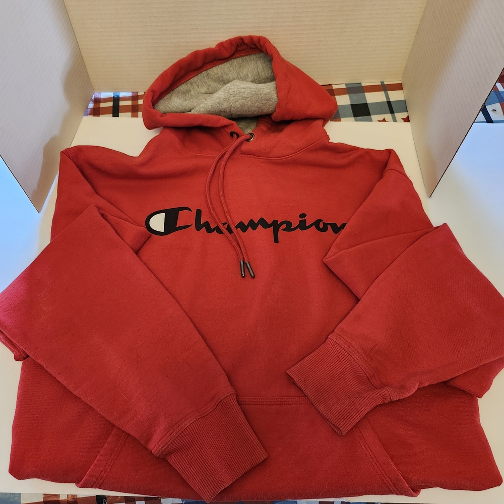 Men's Champion Red Hoodie Medium